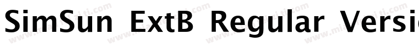 SimSun ExtB Regular Version 501字体转换